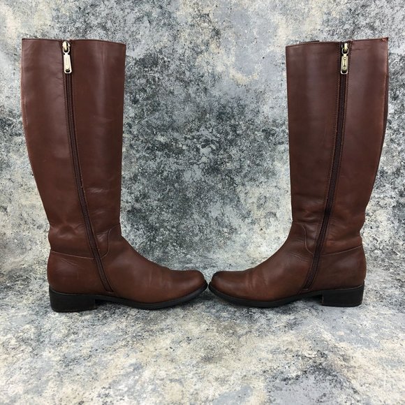 Blondo Women's Size 8M Volly Brown Leather Waterproof Side Zip Tall Riding Boots - Picture 11 of 16